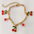 Pulsera de Cereza, Pulseras con Colgante, Joyería de Moda