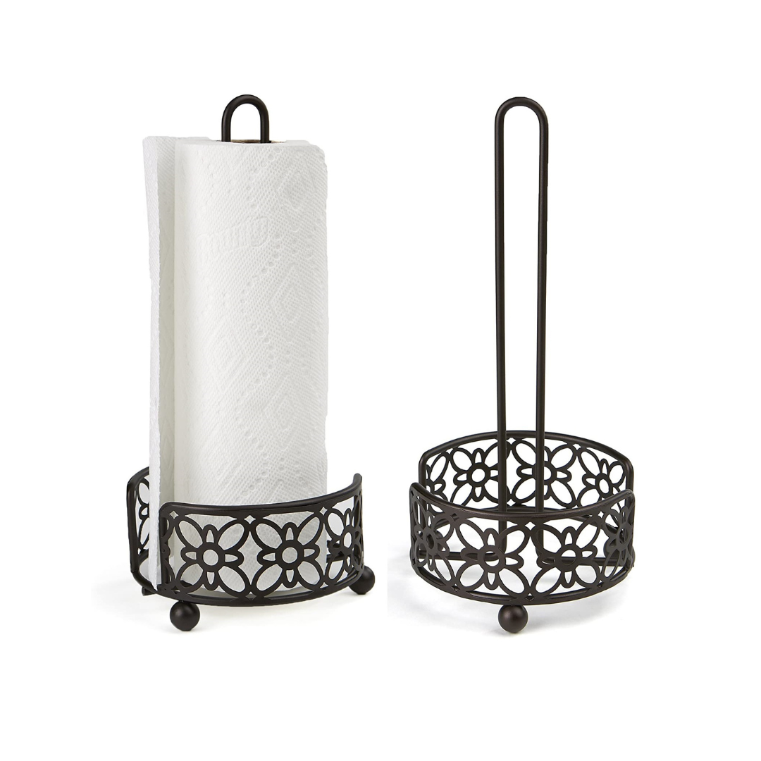 DISPENSADOR DE PAPEL TOALLA, PORTA PAPEL HIGIÉNICO Y SERVILLETAS DE METAL NEGRO