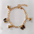 Pulsera Diseño de Mariposa, Pulsera con colgante, Blanco, Rojo, Celeste, Negro