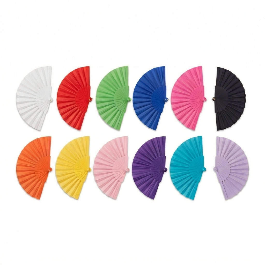 Abanicos plegables multicolores