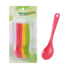 Set de cucharas / 12 piezas, plásticas 15cm