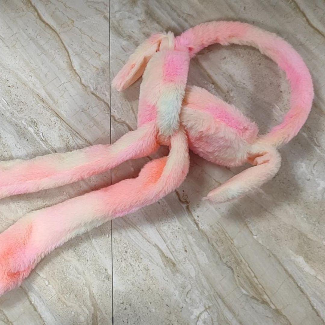 OREJERAS DE PELUCHE CON DISEÑO DE CONEJO, DIADEMA DE PELUCHE