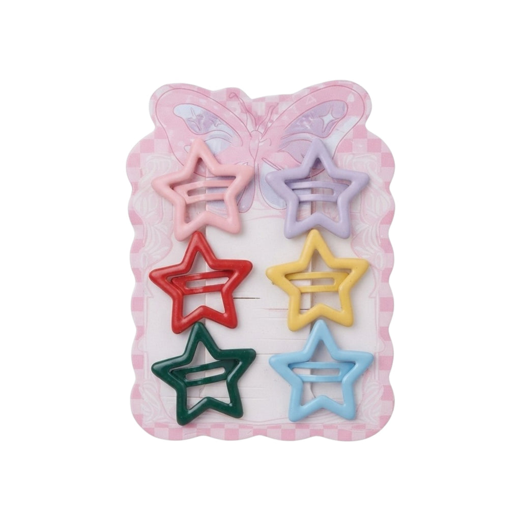 Set 6 estrellas caladas en colores