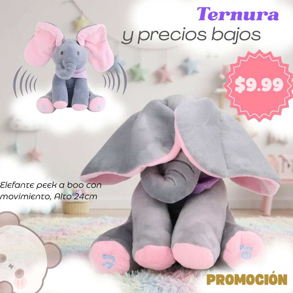 Peluche elefante Peek a Boo