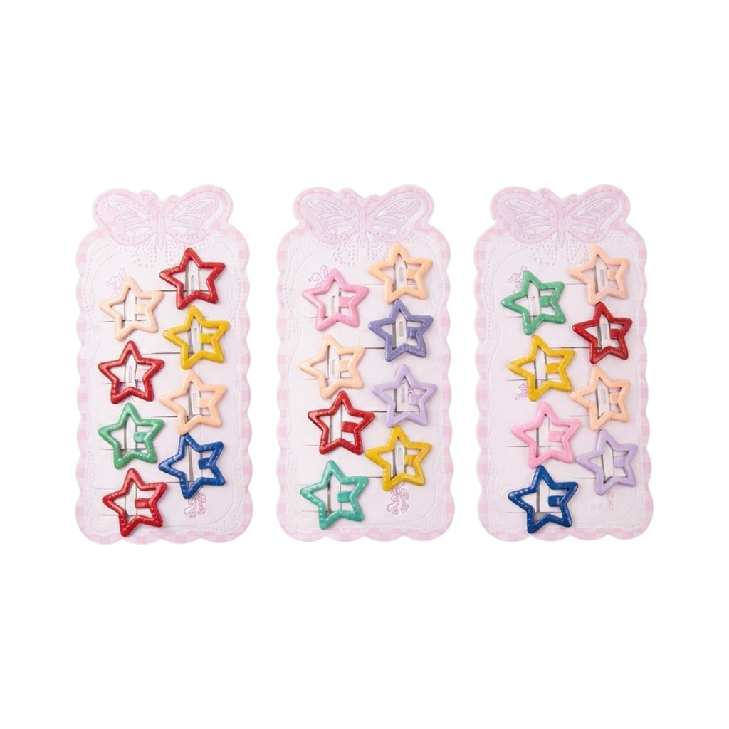 Set de 8 estrellas caladas multicolor