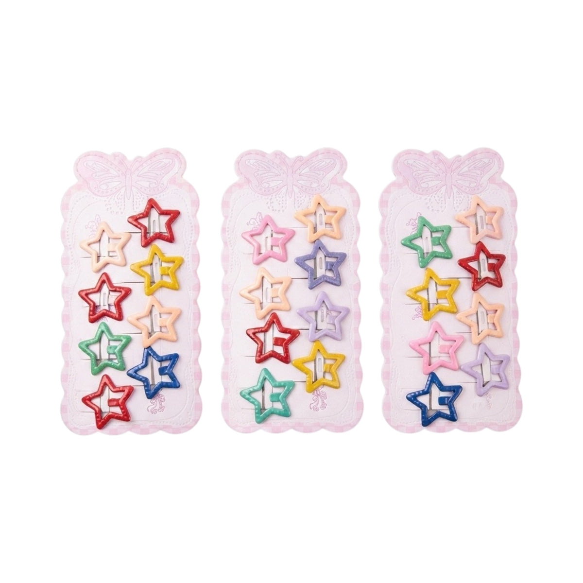 Set de 8 estrellas caladas multicolor