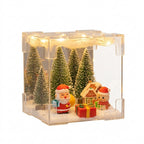 Lámpara cubo navideño