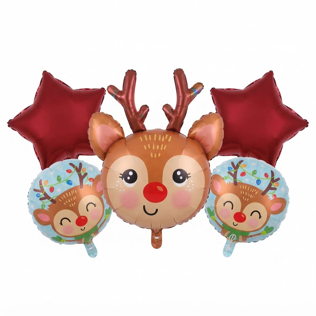 Set de 5 globos navideños