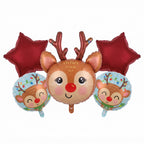 Set de 5 globos navideños