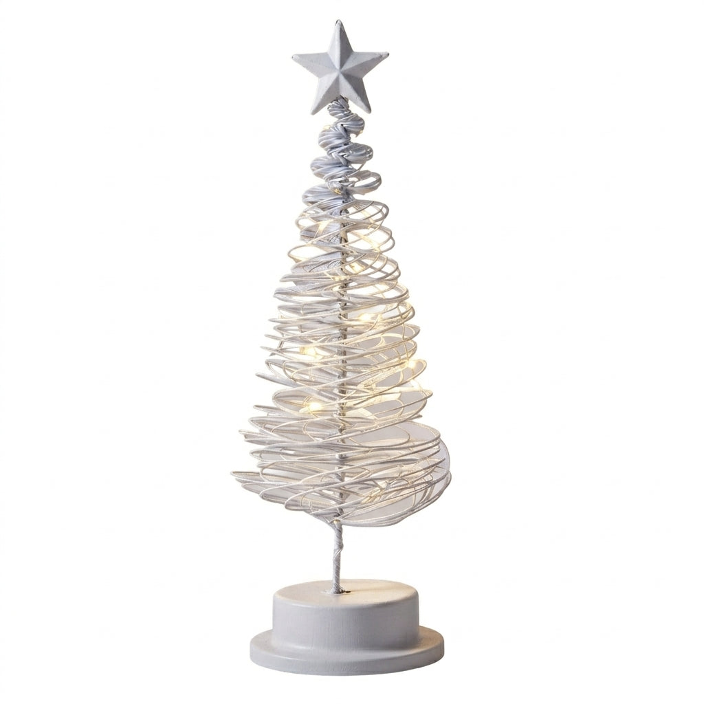 Árbol de navidad espiral blanco LED