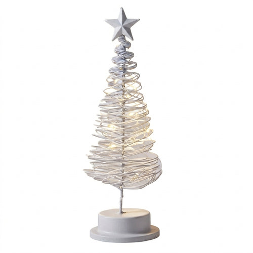 Árbol de navidad espiral blanco LED