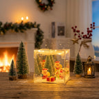Lámpara cubo navideño