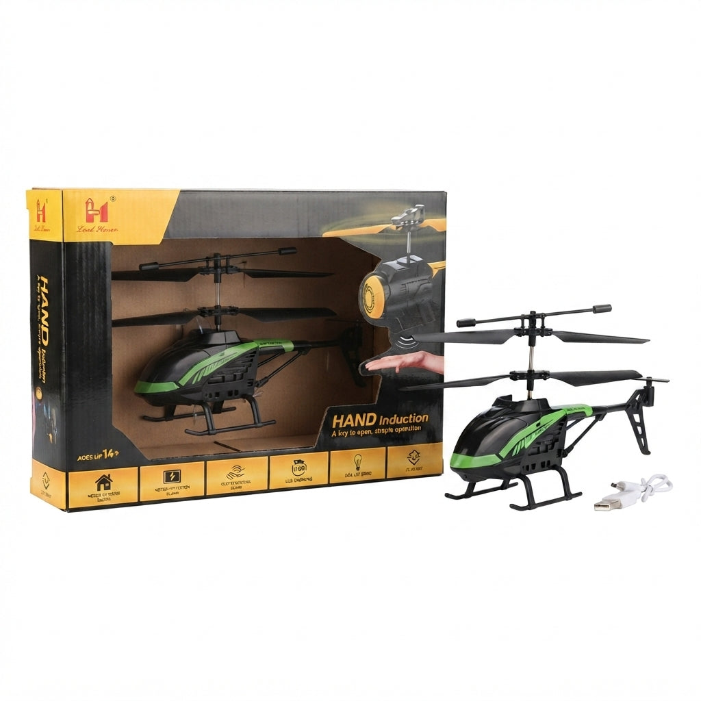 Helicóptero volador con sensor de inducción manual