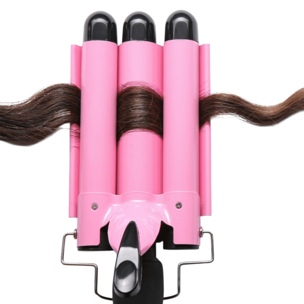Ondulador para cabello de tres tubos / waver