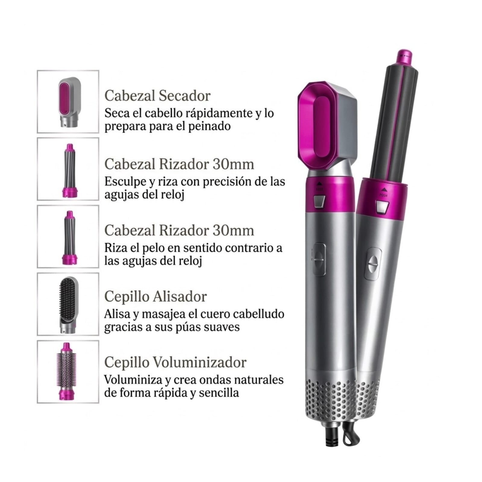 Cepillo alasiador 5 en 1