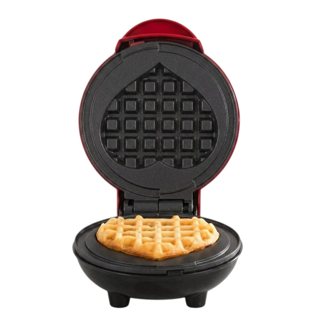 Mini waflera electrica en forma de corazón