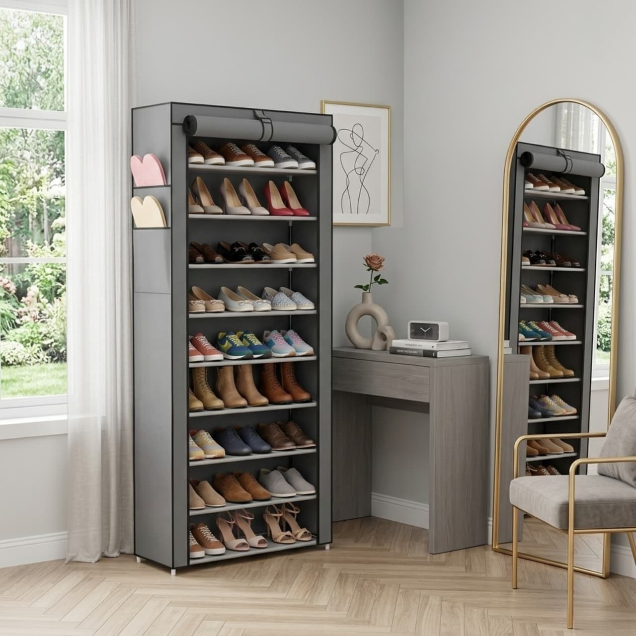 Mueble organizador de calzado de 10 nieveles