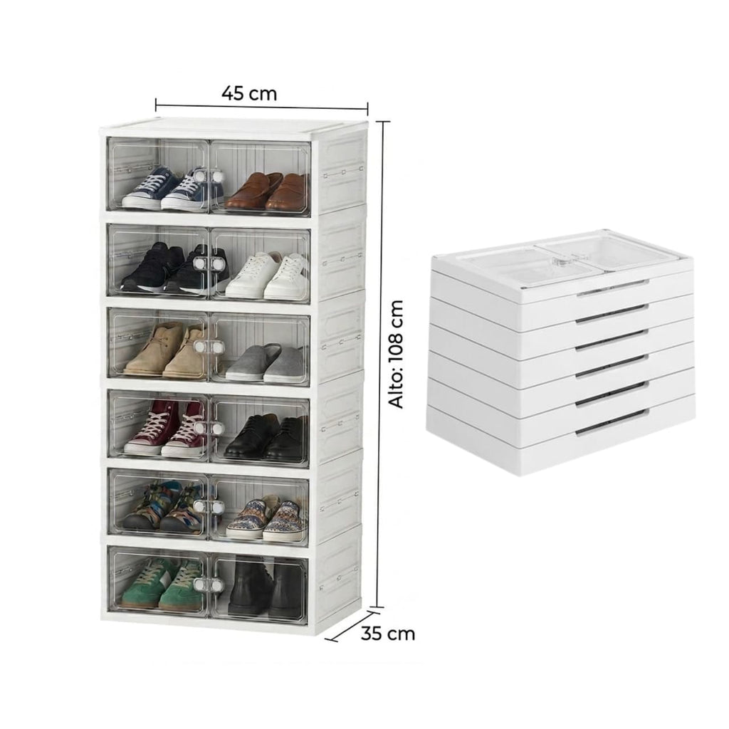 Mueble organizador de calzado de 6 niveles