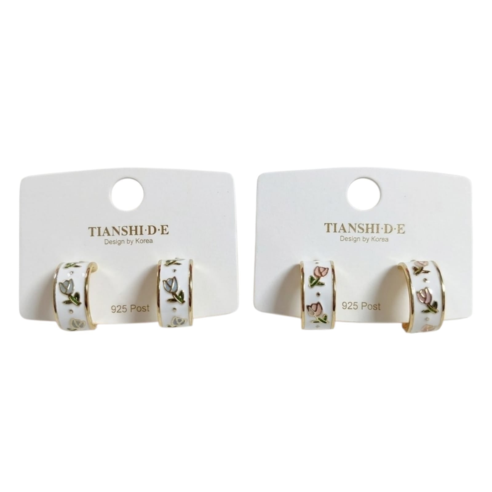 Aretes, argollas diseño floral, pin plata 925