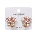 Aretes, estilo floral, pin plata 925
