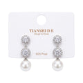 Aretes largos, estilo elegante, pin plata 925