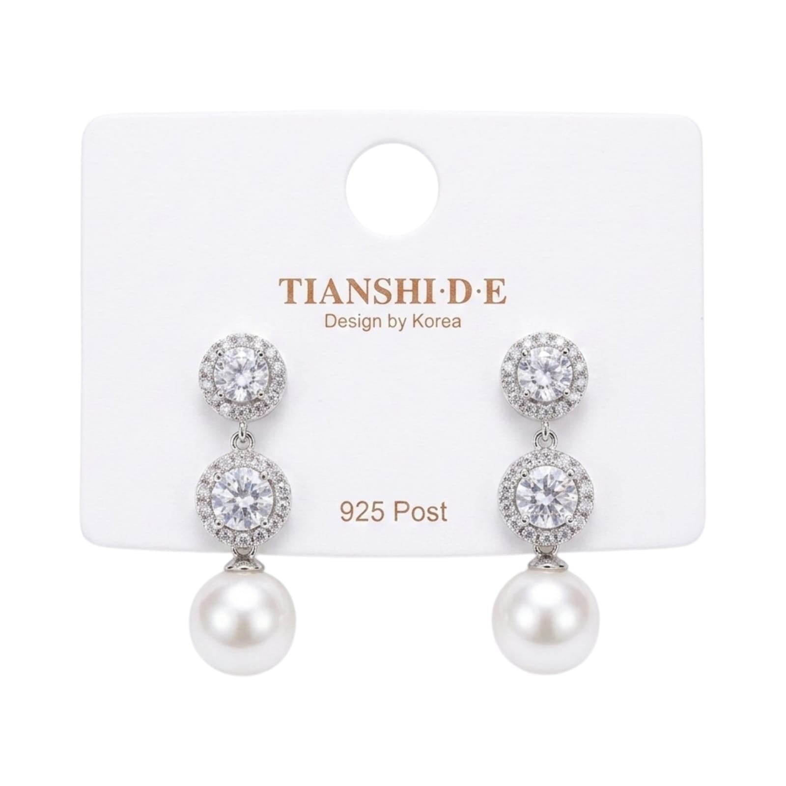 Aretes largos, estilo elegante, pin plata 925