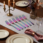 Set de tenedores / 6 piezas, color rainbow finish