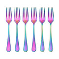 Set de tenedores / 6 piezas, color rainbow finish