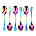 Set de cucharas / 6 piezas color rainbow finish