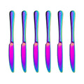 Set de cuchillos / 6 piezas color rainbow finish