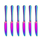 Set de cuchillos / 6 piezas color rainbow finish