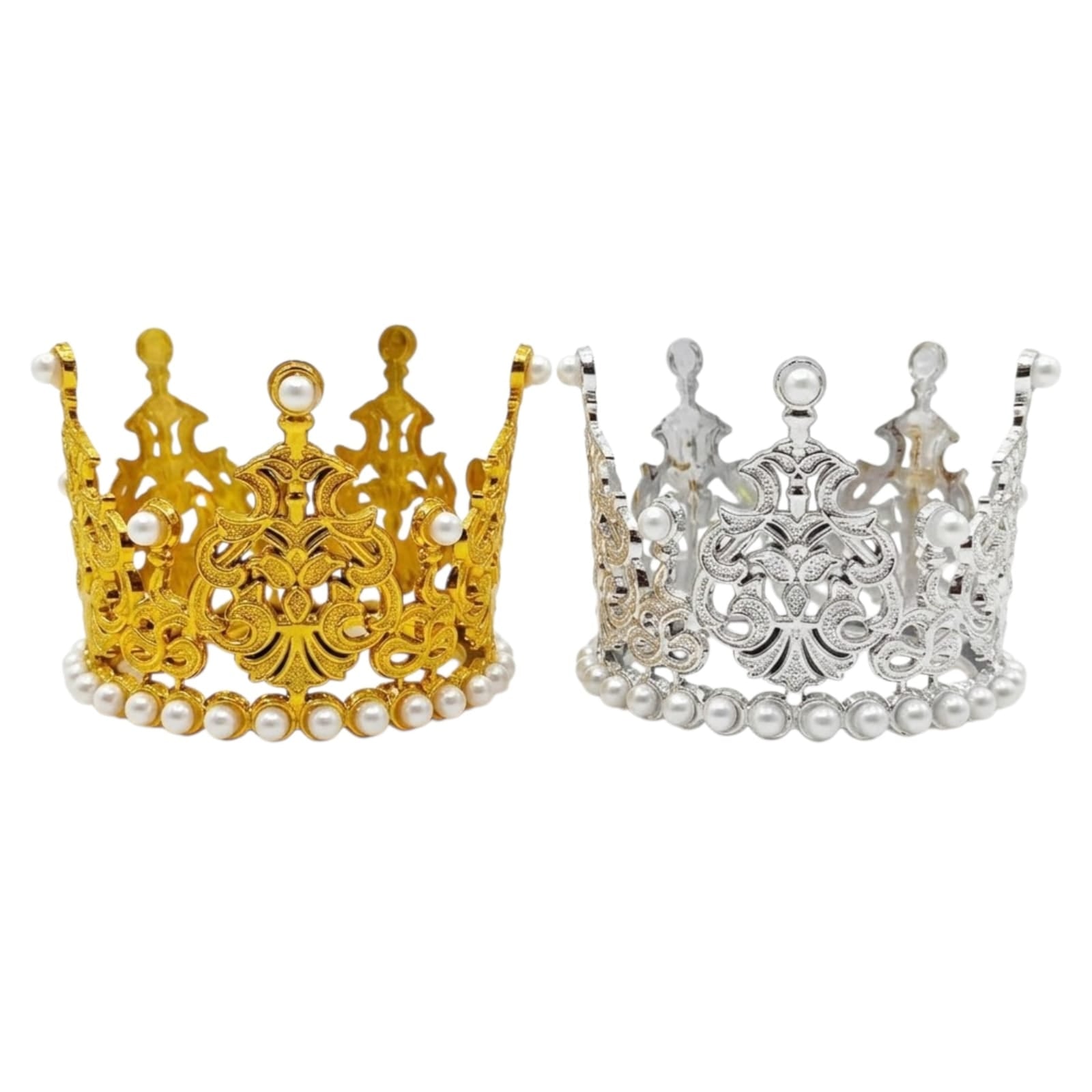 Mini coronas plasticas, decorativas