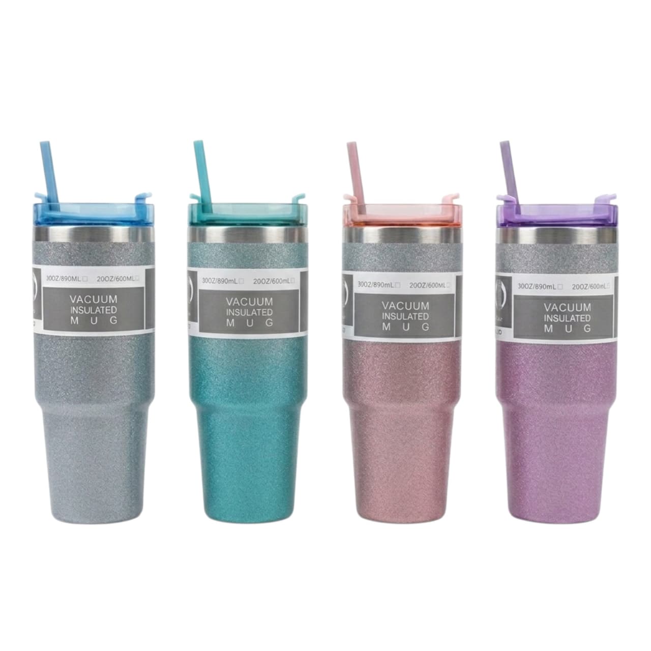 Vaso térmico acero inoxidable c/ glitter 30oz