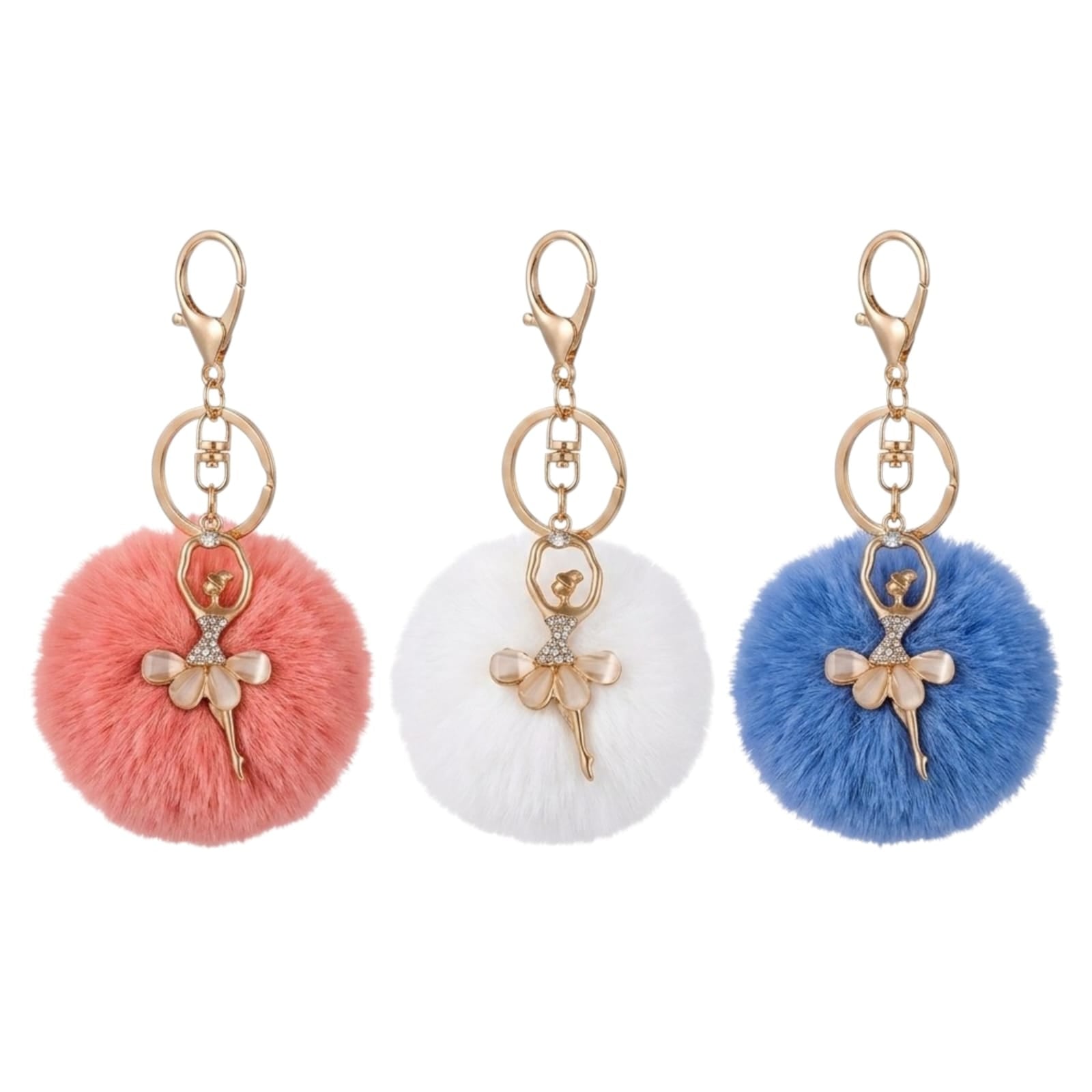 Llavero pompom bailarina