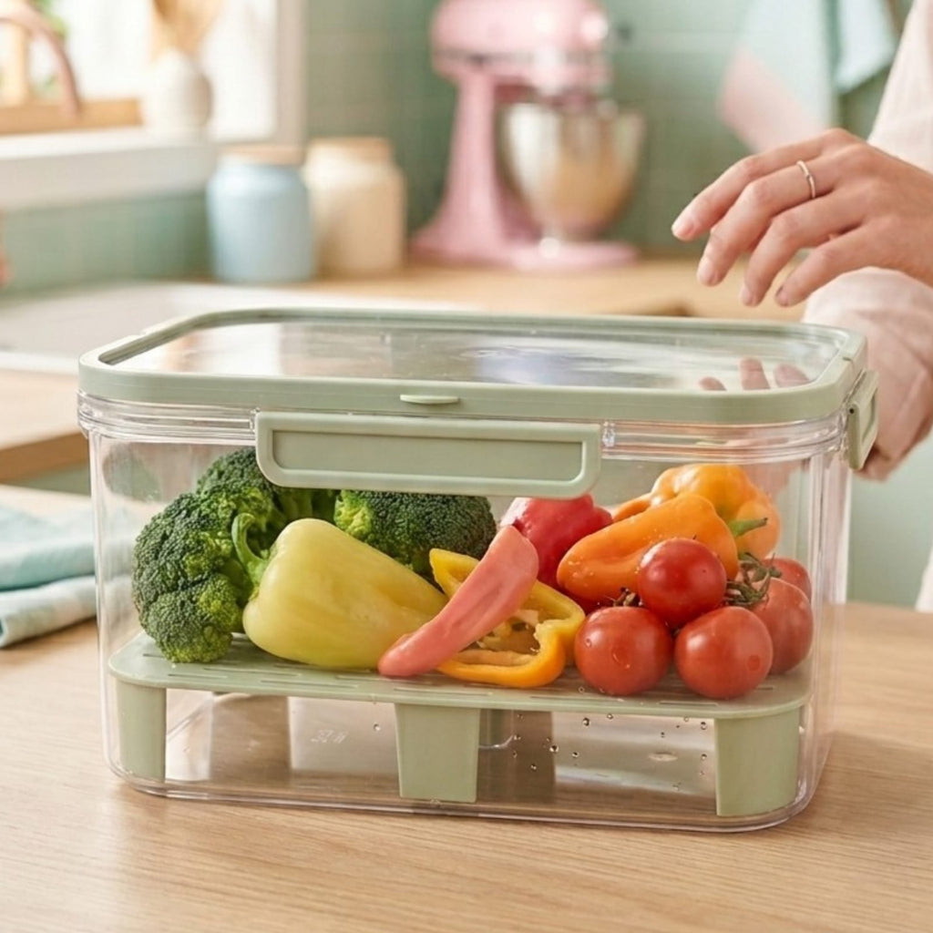 Recipiente hermético con escurridor 1500ml