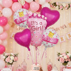 Set de globos Baby Girl / 5 piezas