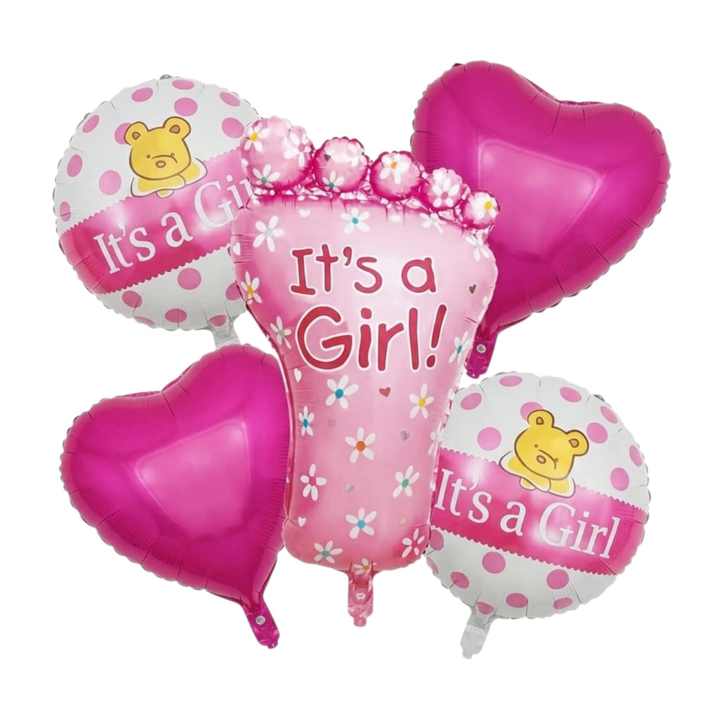 Set de globos Baby Girl / 5 piezas