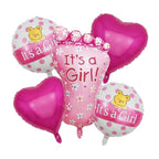 Set de globos Baby Girl / 5 piezas