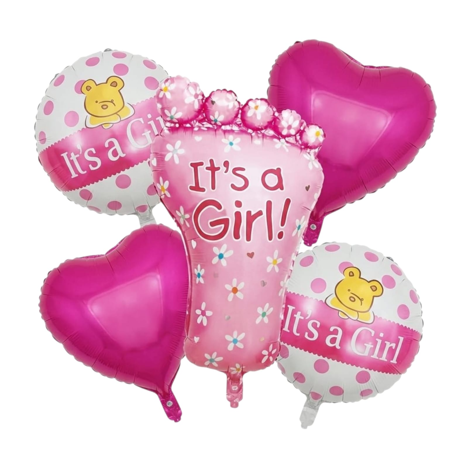 Set de globos Baby Girl / 5 piezas