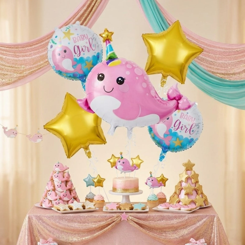 Set de globos Baby Girl / 5 piezas