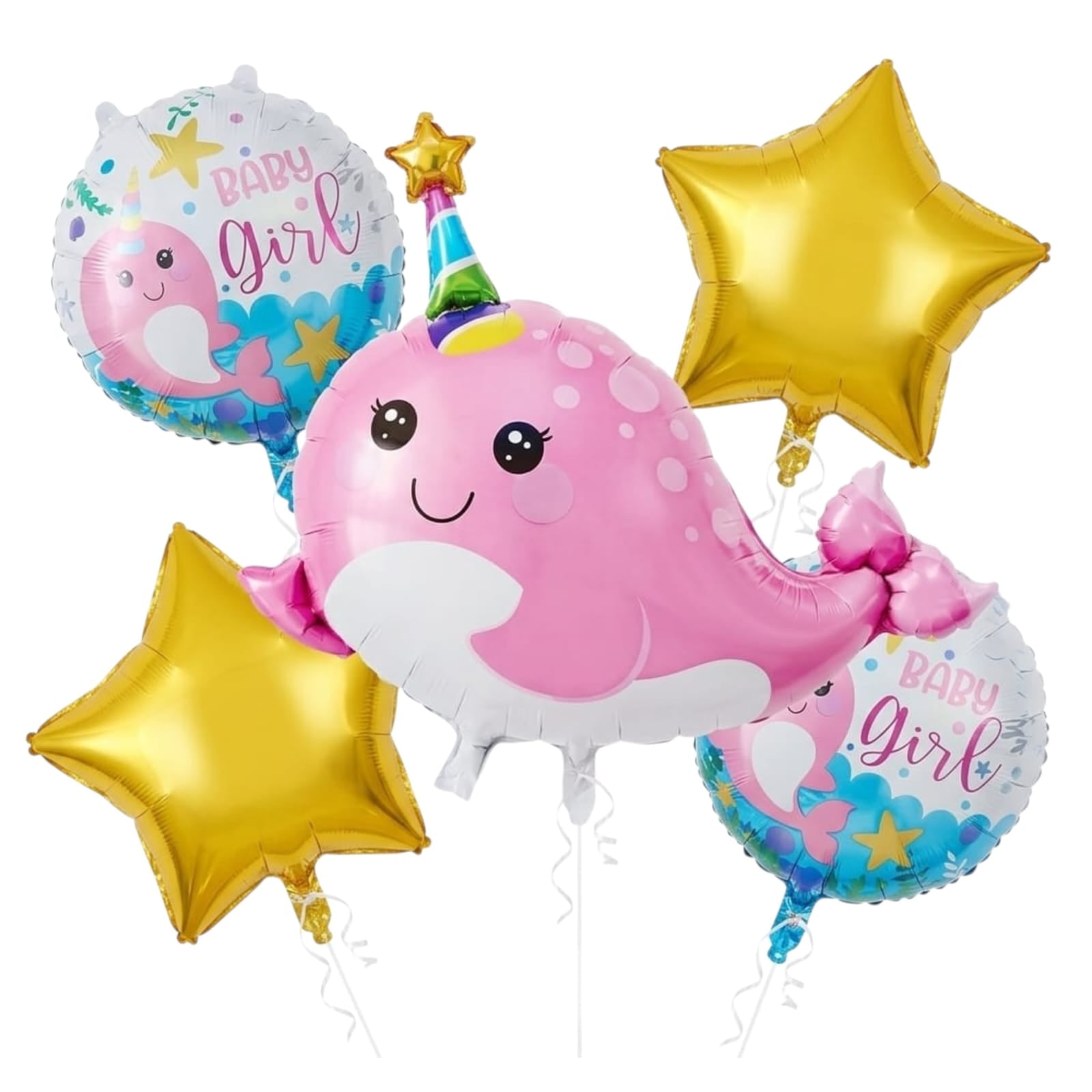 Set de globos Baby Girl / 5 piezas