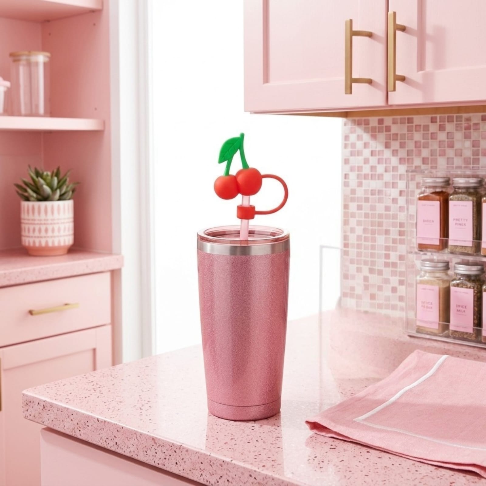 Tapón para pajilla cherry