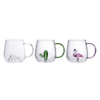 Taza vidrio, figuras 3D