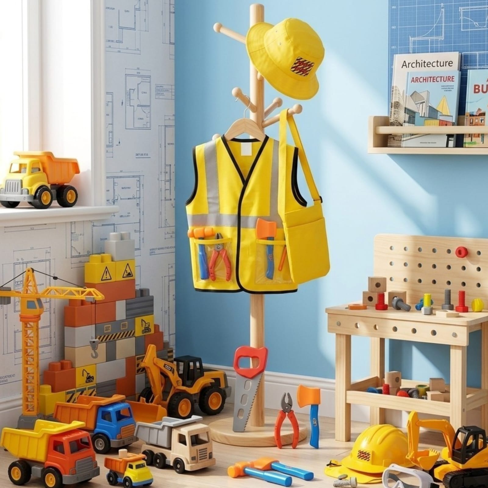 Disfraz infantil construcción