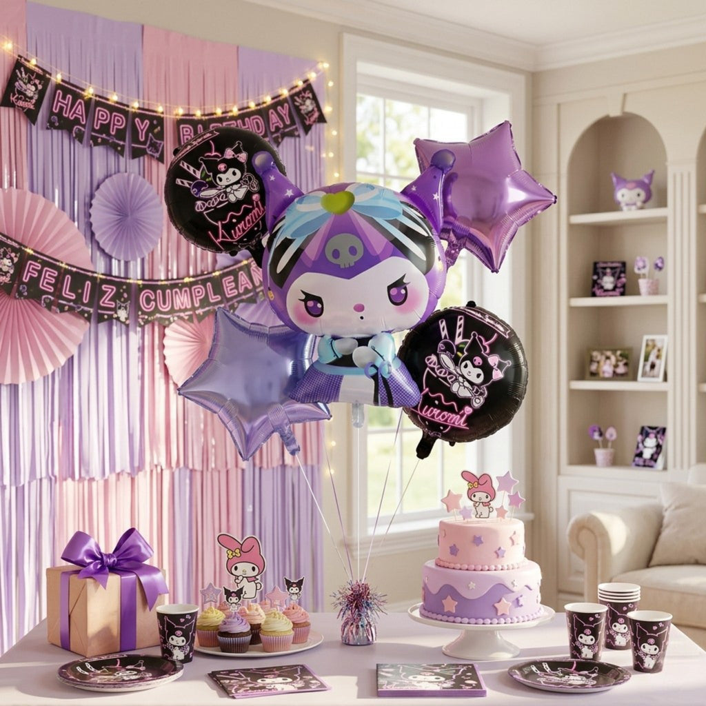 Set de globos Kuromi / 5 Piezas