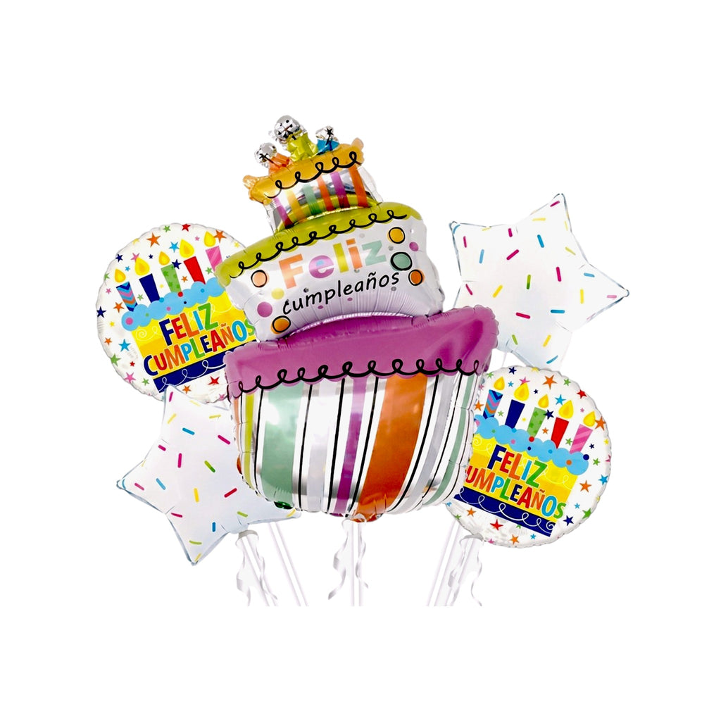 Set de globos Cumpleaños / 5 Piezas
