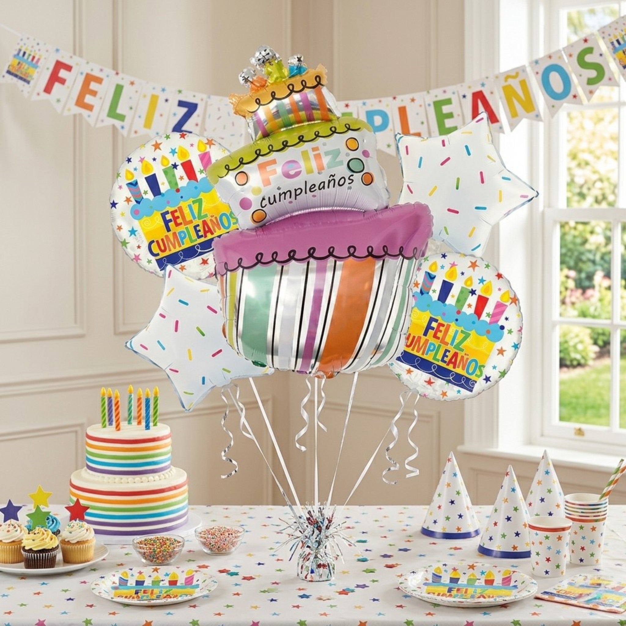Set de globos Cumpleaños / 5 Piezas