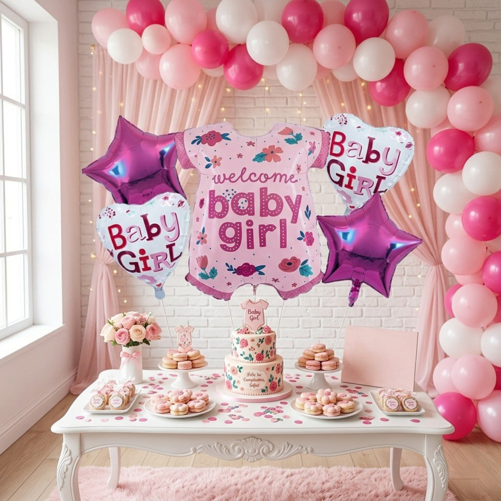 Set de globos Baby Girl / 5 Piezas