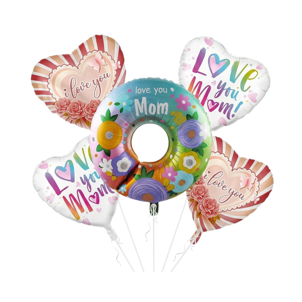 Set de globos Mamá / 5 Piezas