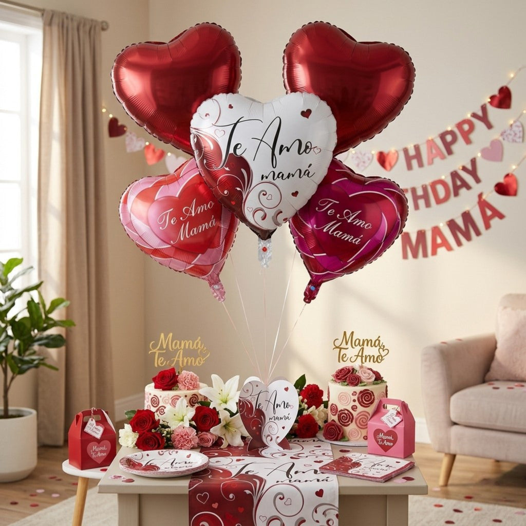 Set de globos Mamá / 5 Piezas